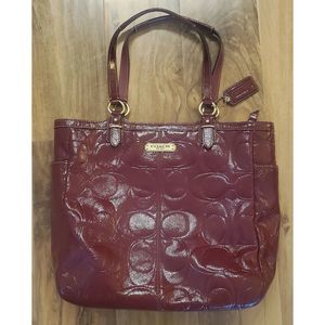 Coach Burgundy Tote Bag